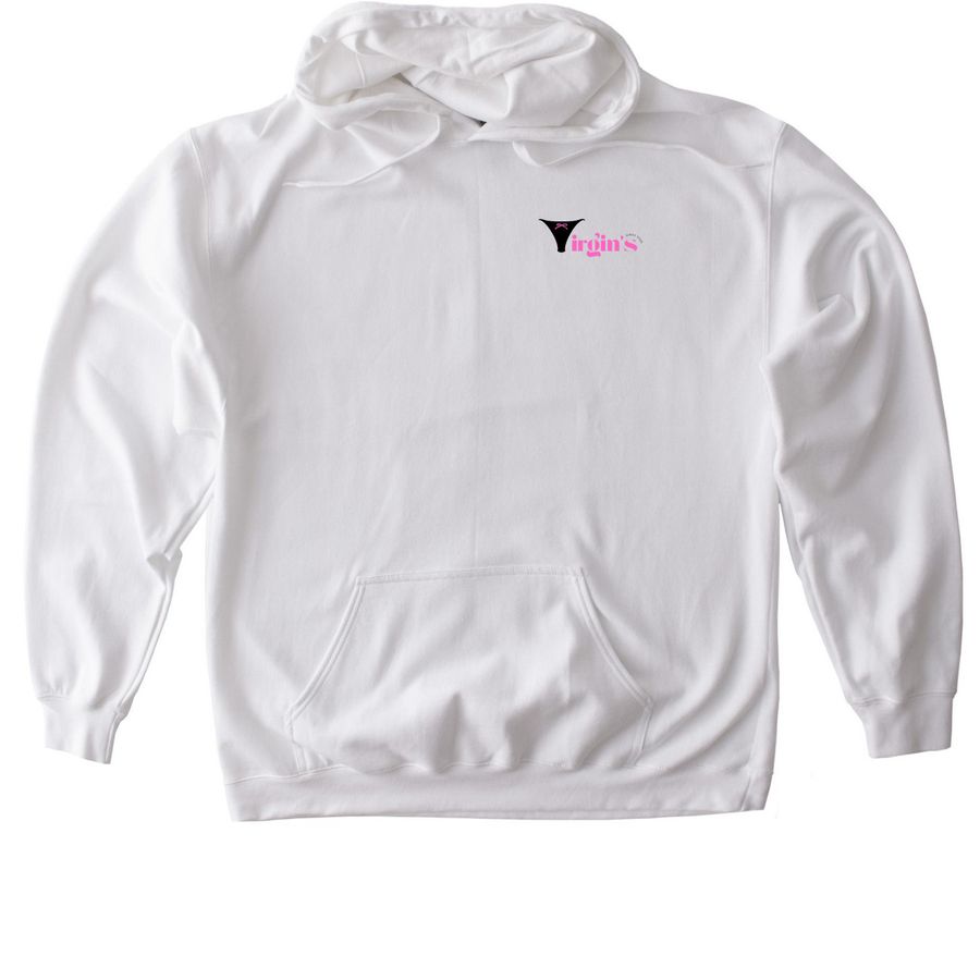 White Hoodie Front (Pink)